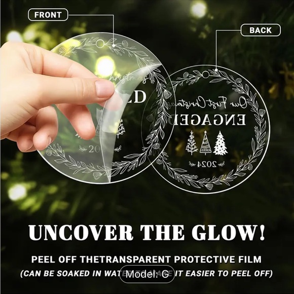 CHRISTMAS ORNAMENT - HIS OR HER GIFT, COUPLE GIFT, CHRISTMAS, DECOR, HOLIDAY - Picture 4 of 4